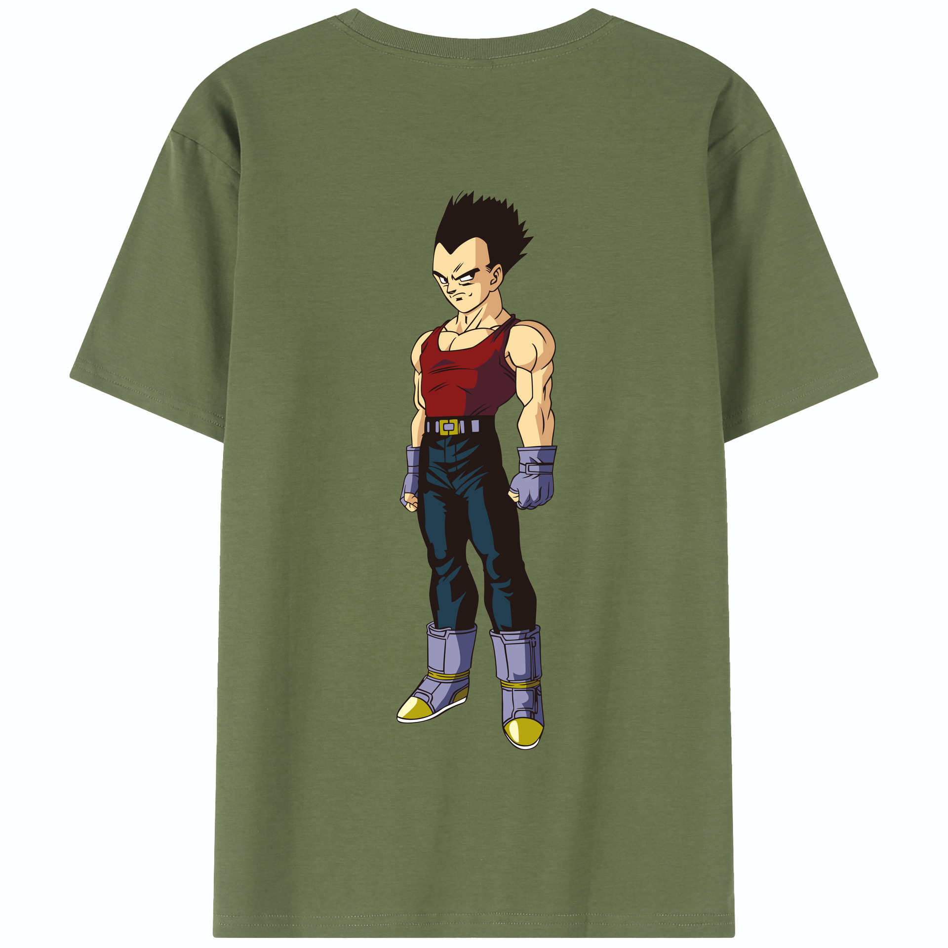 （画像用） ドラゴンボール ベジータ四世（Bejīta Yonsei）DRAGON BALL Vegeta IV 綿100％半袖Tシャツ（背面プリント）